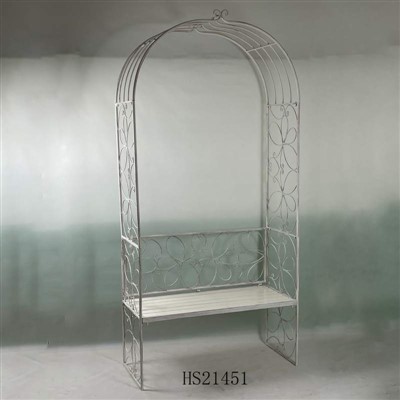 Arco da giardino in metallo con panca